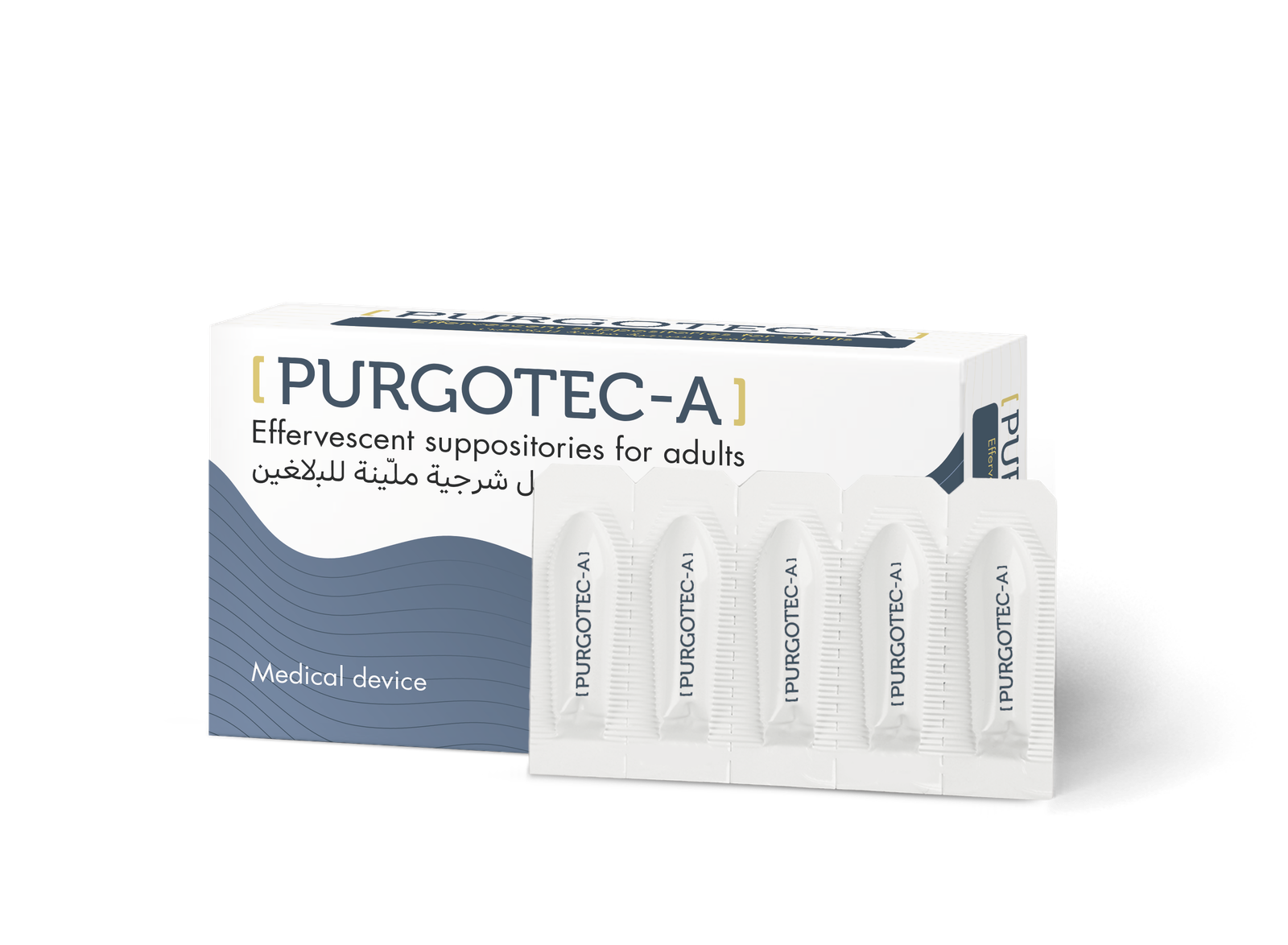 PURGOTEC A effervescent Suppositories 3.75 g (Adult formula)